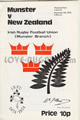 Munster v New Zealand 1974 rugby  Programmes